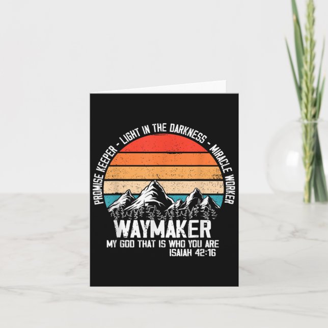 Tarjeta Waymaker My God That Who You Are Isaiah Bible Vers (Anverso)