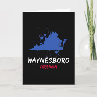 Tarjeta Waynesboro Virginia Va Mancha De Pintura Souvenir 