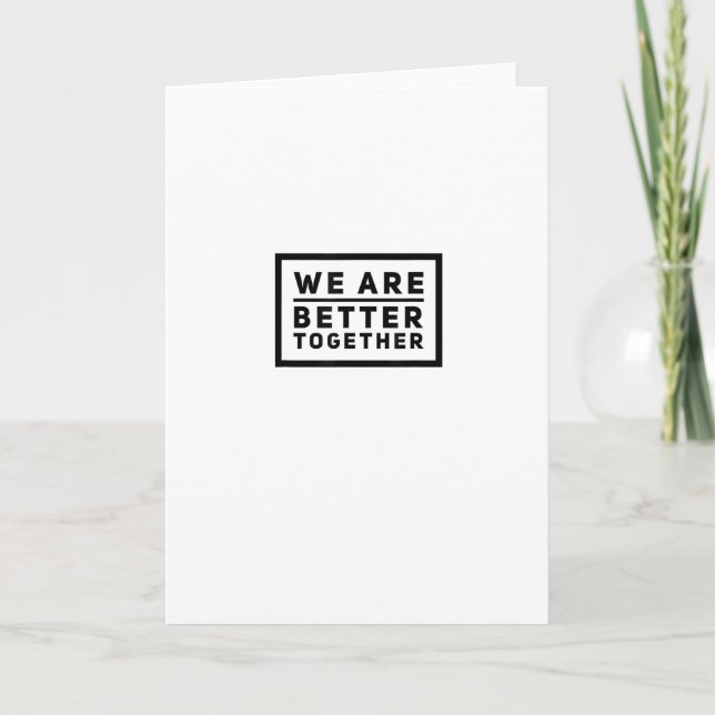Tarjeta We Are Better Together Teamwork Motivational Graph (Anverso)