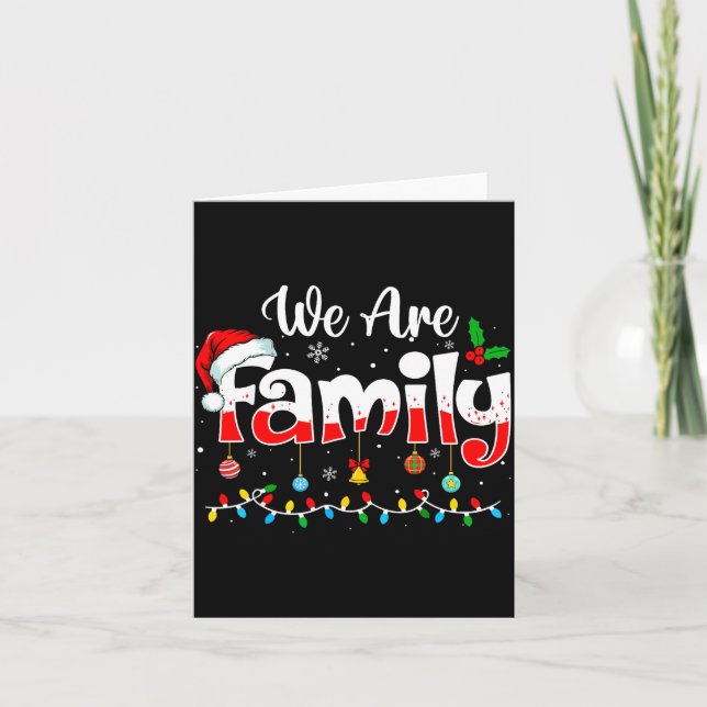 Tarjeta We Are Family 2025 Christmas Pajama Funny Matching (Anverso)