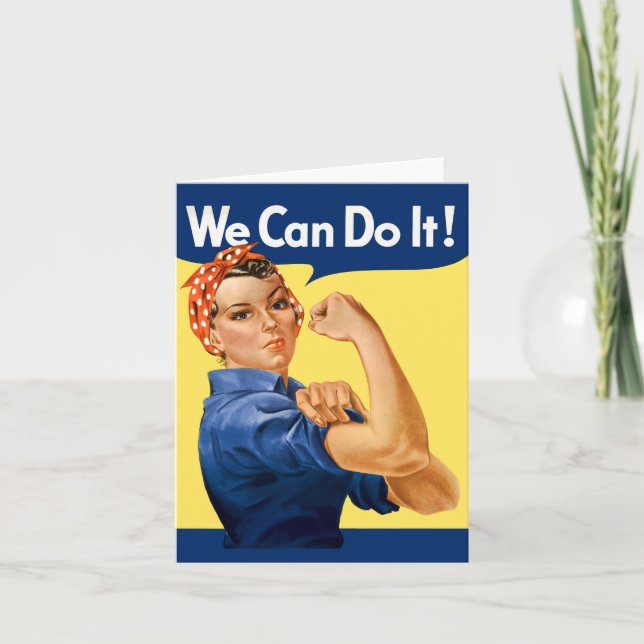 Tarjeta We Can Do It! Rosie the Riveter (Anverso)