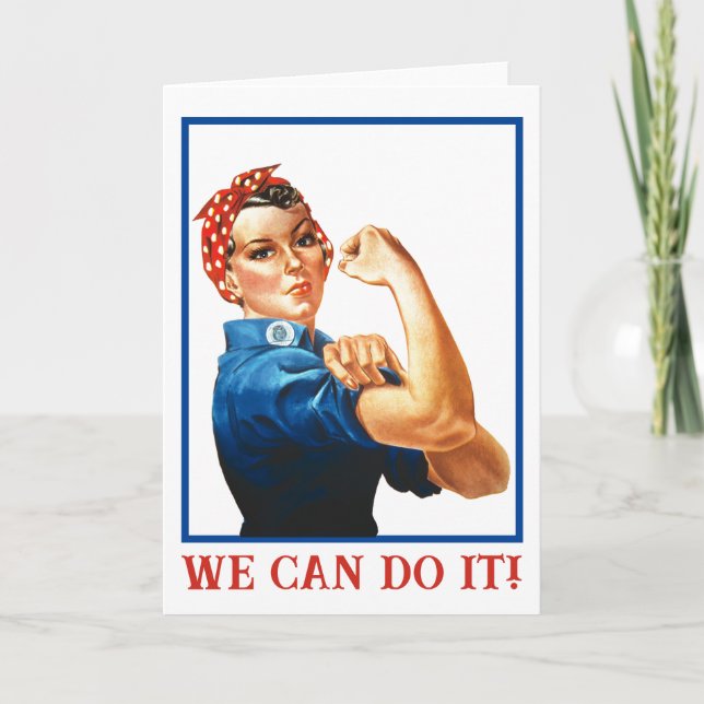Tarjeta We Can Do It Rosie the Riveter Women Power WWII  (Anverso)