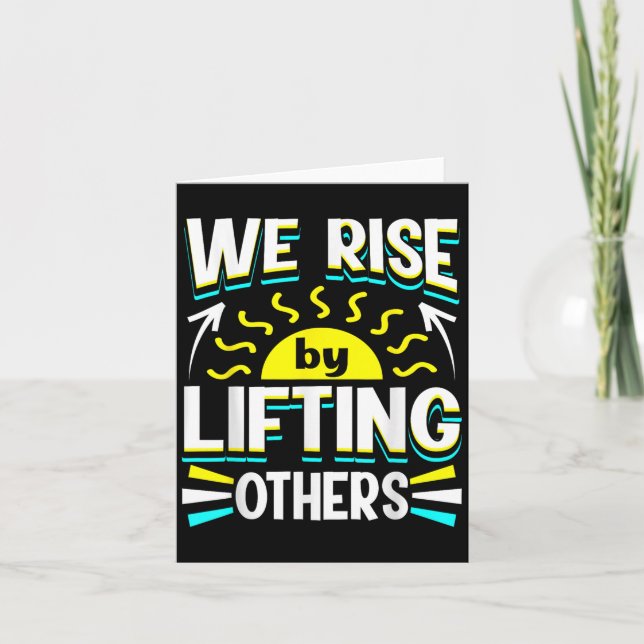 Tarjeta We Rise By Lifting Others Sitive Motivational Quot (Anverso)