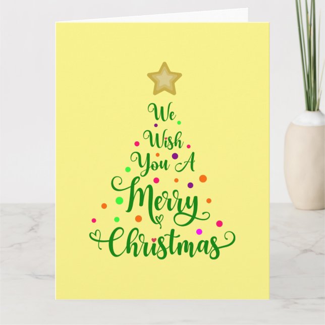 Tarjeta We wish you a merry Christmas (Anverso)