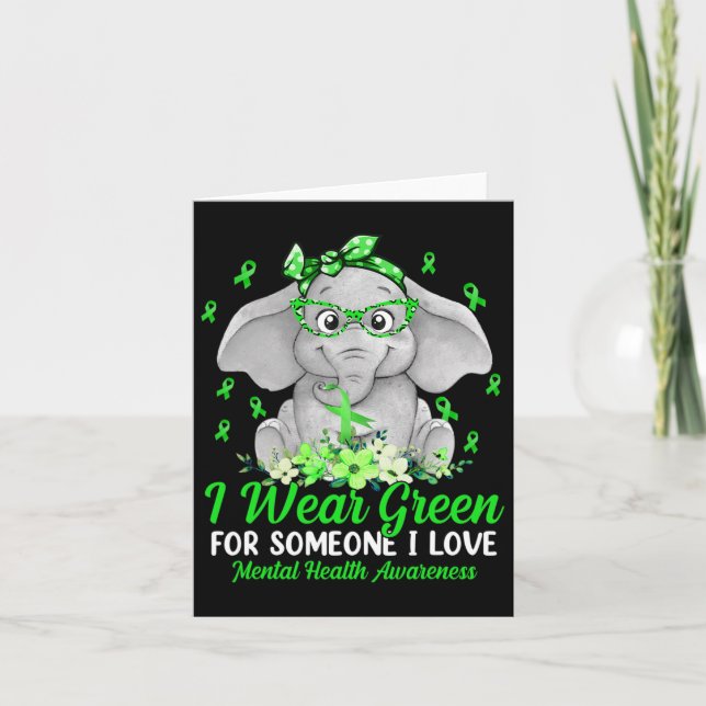 Tarjeta Wear Green For Mental Health Awareness Elep (Anverso)