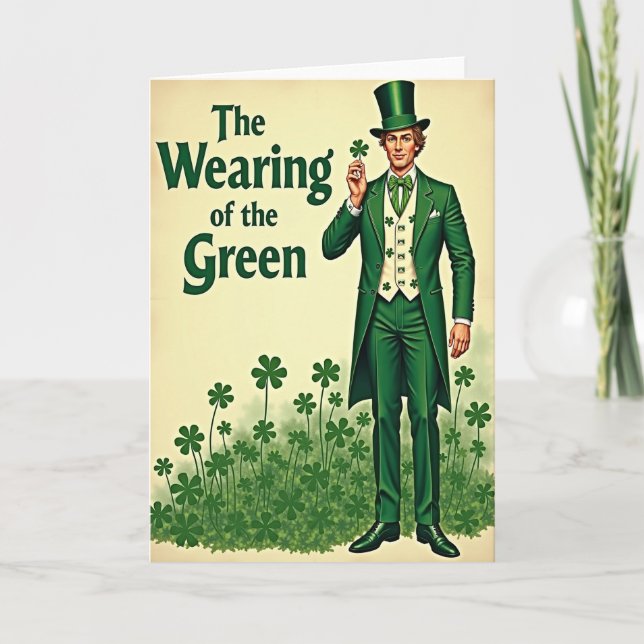 Tarjeta Wearing Of The Green St Patricks Card (Anverso)