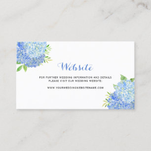 Tarjeta web Blue Hydrangea Boda Floral