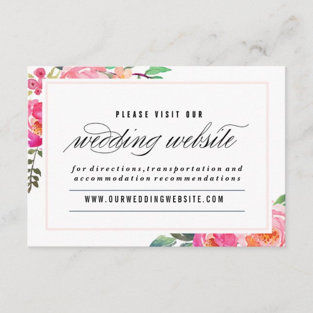 Tarjeta web Bohemian Floral Boda (Anverso)