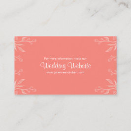 Tarjeta web Coral Simple Elegant Wedding