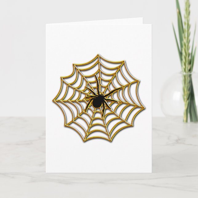 Tarjeta Web de araña de Halloween (Anverso)