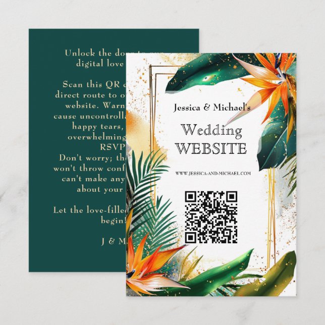 Tarjeta web de Birds of Paradise Bliss (Anverso / Reverso)