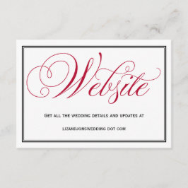 Tarjeta web de Boda de guiones formales rojos