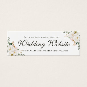 Tarjeta web de boda floral de Magnolia