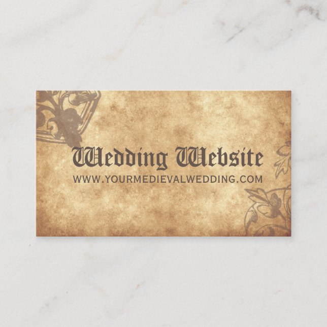 Tarjeta web de Boda medieval (Anverso)