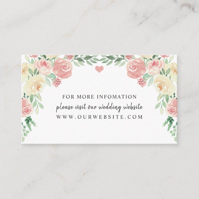 tarjeta web de información del boda floral de Rubo (Anverso)