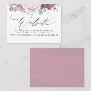 Tarjeta web de Mauve Floral Boda