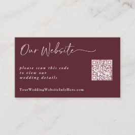 Tarjeta web de Merlot Modern Boda