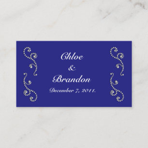 Tarjeta web de Pearls and Sapphire Blue Boda