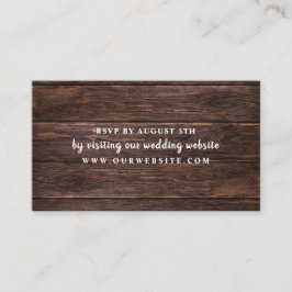Tarjeta web de Rustic Dark Wood rsvp