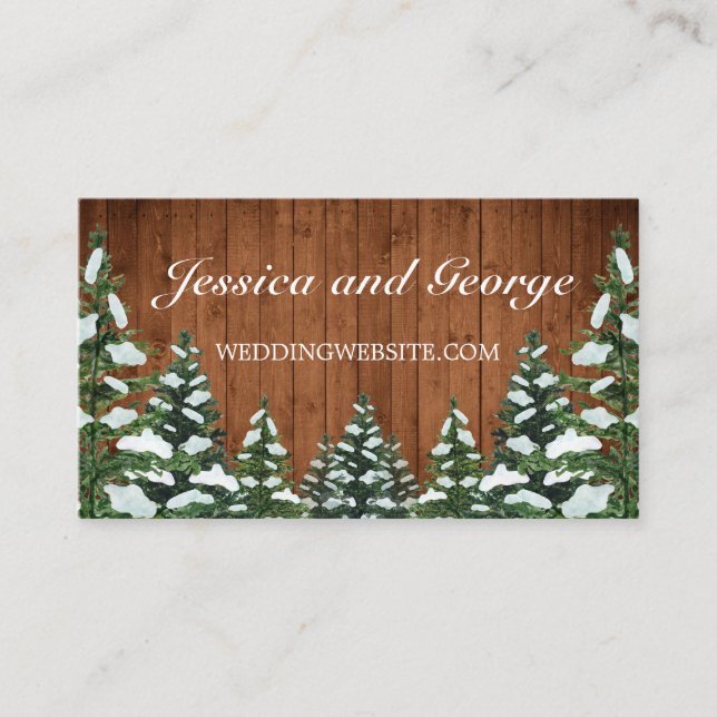 Tarjeta web de Snowley Wood & Forest Country Pine (Anverso)