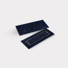 tarjeta web del Boda celestial de oro azul de medi