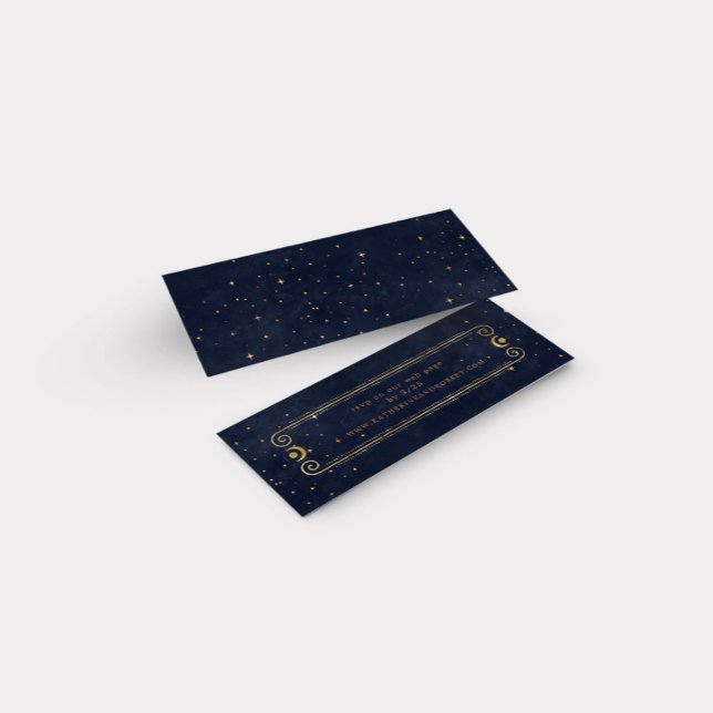 tarjeta web del Boda celestial de oro azul de medi (Subido por el creador)