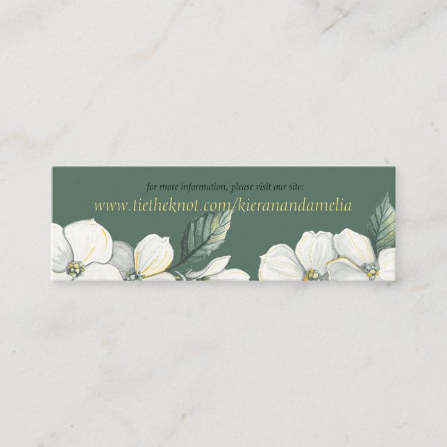 Tarjeta web del Boda Dogwood Blooms (Anverso)