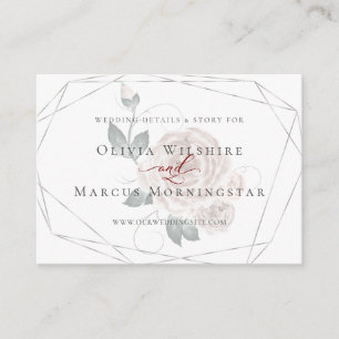 Tarjeta web del boda Dusty Mauve Floral