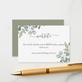Tarjeta web del Boda Eucalyptus Greenery