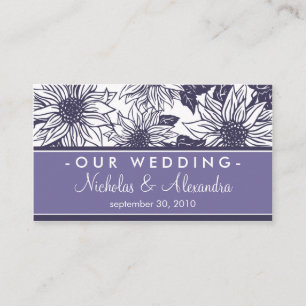Tarjeta web del Boda Purple Sunflower