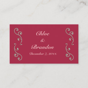 Tarjeta web del Boda Ruby Red, Pink and Pearls