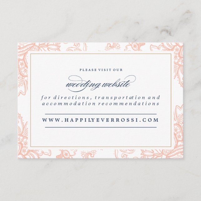 tarjeta web del BODA VINTAGE LACE (Anverso)