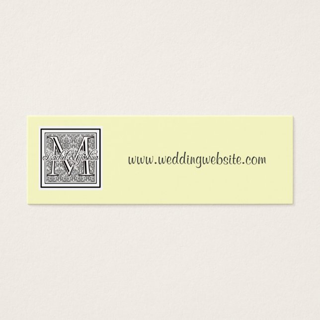 Tarjeta web del logotipo de boda personalizada (Frente)
