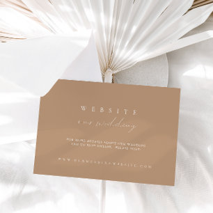 Tarjeta web Minimalista moderna de Boda Pale Taupe
