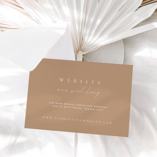 Tarjeta web Minimalista moderna de Boda Pale Taupe (Subido por el creador)