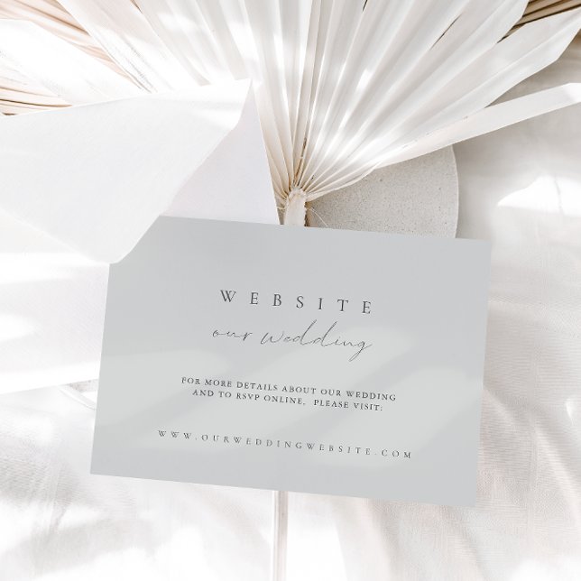 Tarjeta web Minimalista moderna de Boda Pale Taupe (Subido por el creador)