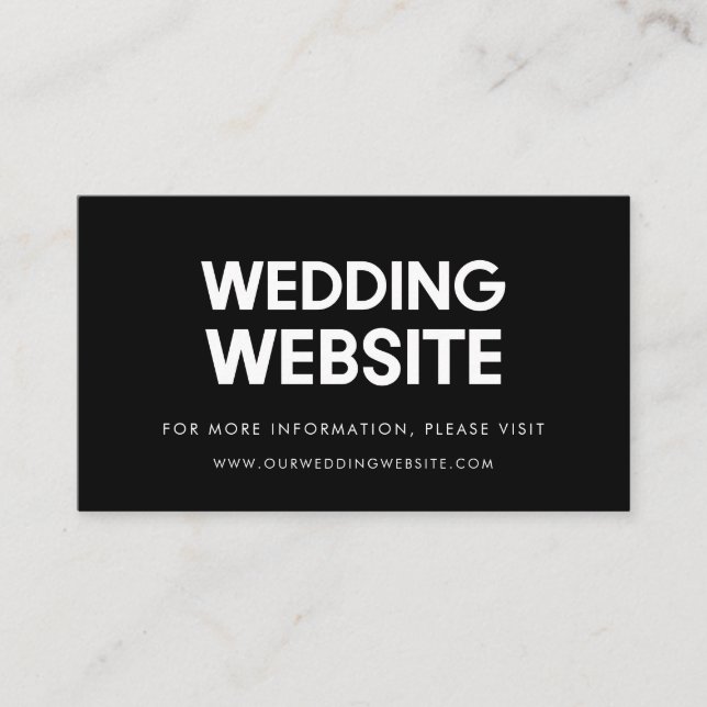 Tarjeta web moderna de boda minimalista (Anverso)