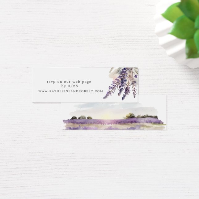 Tarjeta web Regal Lavender Floral Boda (Escritorio)
