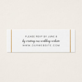 Tarjeta web rsvp de boda de oro