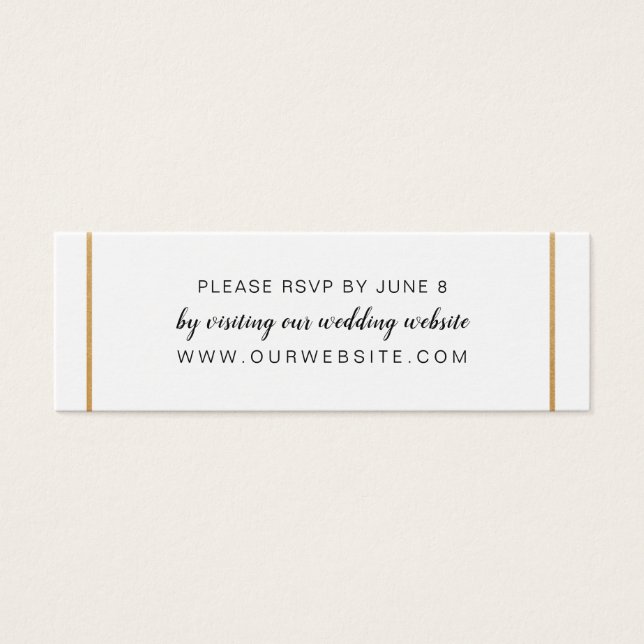 Tarjeta web rsvp de boda de oro (Frente)