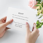 Tarjeta web simple de respuesta en línea en blanco<br><div class="desc">Versión sin borde. (También disponible con un borde negro) Tarjeta de inserción de diseño simple y limpio en blanco y negro para tu rsvp en línea; tarjeta de dirección de sitio web boda. Delicado ilustracion de hojas delante y detrás. Personalizar para adaptarse a casi cualquier invitación cambiando estilos de fuente,...</div>