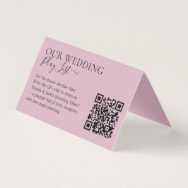 Tarjeta Wedding Blush Pink QR Code Playlist