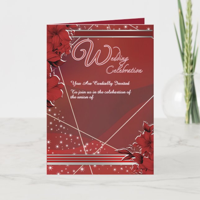 Tarjeta Wedding Celebration Invitation (Anverso)
