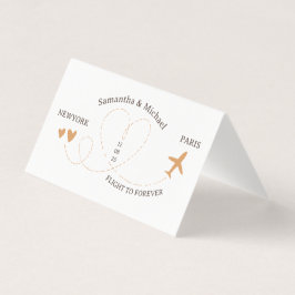 Tarjeta Wedding Flight Travel QR Code Playlist