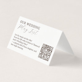 Tarjeta Wedding Flight Travel QR Code Playlist