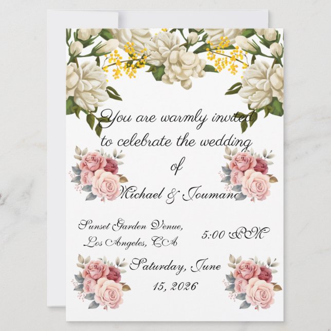 Tarjeta Wedding Invitation (Anverso)