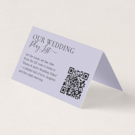 Tarjeta Wedding Lavender Lilac QR Code Playlist