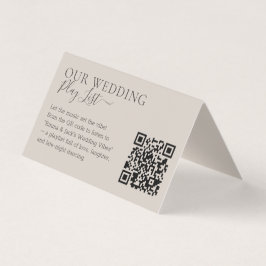 Tarjeta Wedding Soft Beige QR Code Playlist