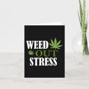 Tarjeta Weed Out Estrress Sensibilización sobre la Salud M