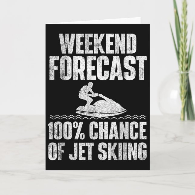 Tarjeta Weekend Forecast Jet Skiing - Jet Ski Lover Vacati (Anverso)